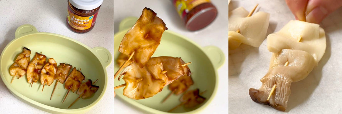 King Oyster Mushroom Skewers (12m+)